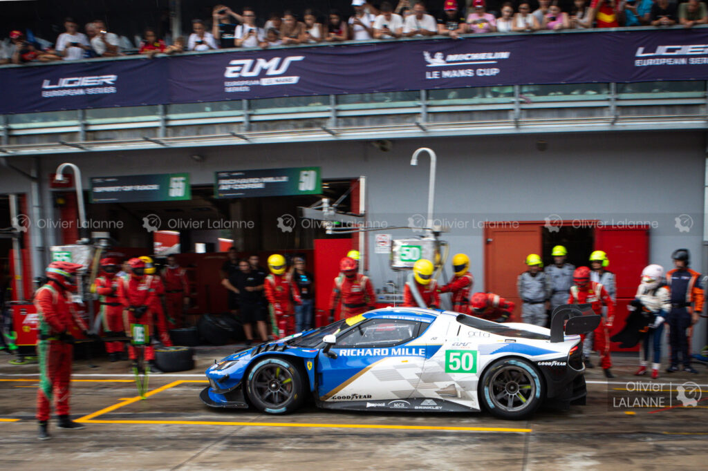 50 RICHARD MILLE AF CORSE (ITA), Ferrari 296 LMGT3, Custodio TOLEDO (USA), Lilou WADOUX (FRA), Riccardo AGOSTINI (ITA), Pit Lane
