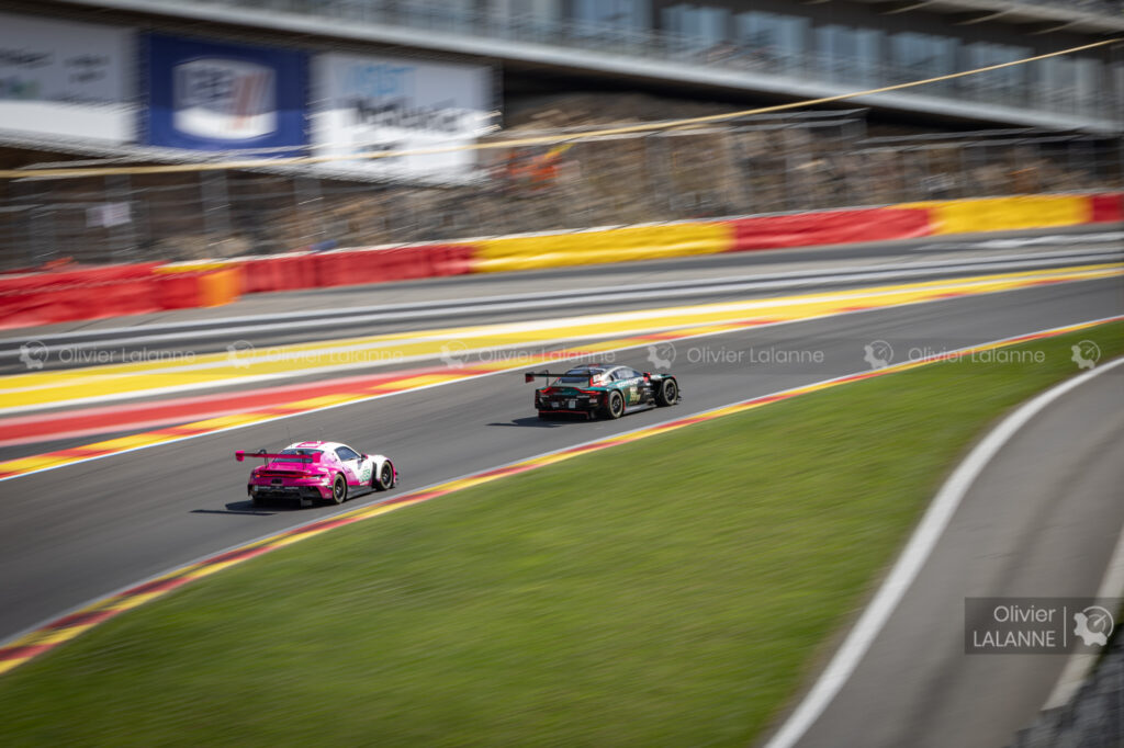 59 RACING SPIRIT OF LEMAN (FRA), Aston Martin Vantage AMR LMGT3, Clément MATEU (FRA), Erwan BASTARD (FRA), Valentin HASSE CLOT (FRA), 85 IRON DAMES (ITA), Porsche 911 GT3 R LMGT3, Célia MARTIN (FRA), Sarah BOVY (BEL), Michelle GATTING (DEN), action