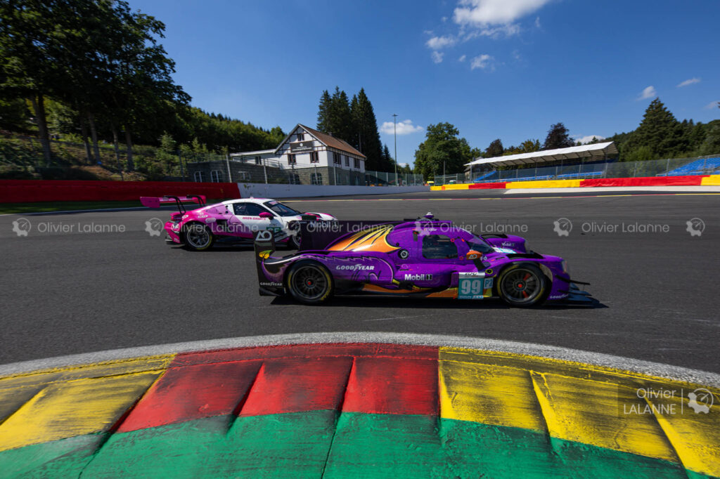 99 AO BY TF (USA), Oreca 07 Gibson, PJ HYETT (USA), Louis DELETRAZ (SUI), Dane CAMERON (USA), 85 IRON DAMES (ITA), Porsche 911 GT3 R LMGT3, Célia MARTIN (FRA), Sarah BOVY (BEL), Michelle GATTING (DEN), action