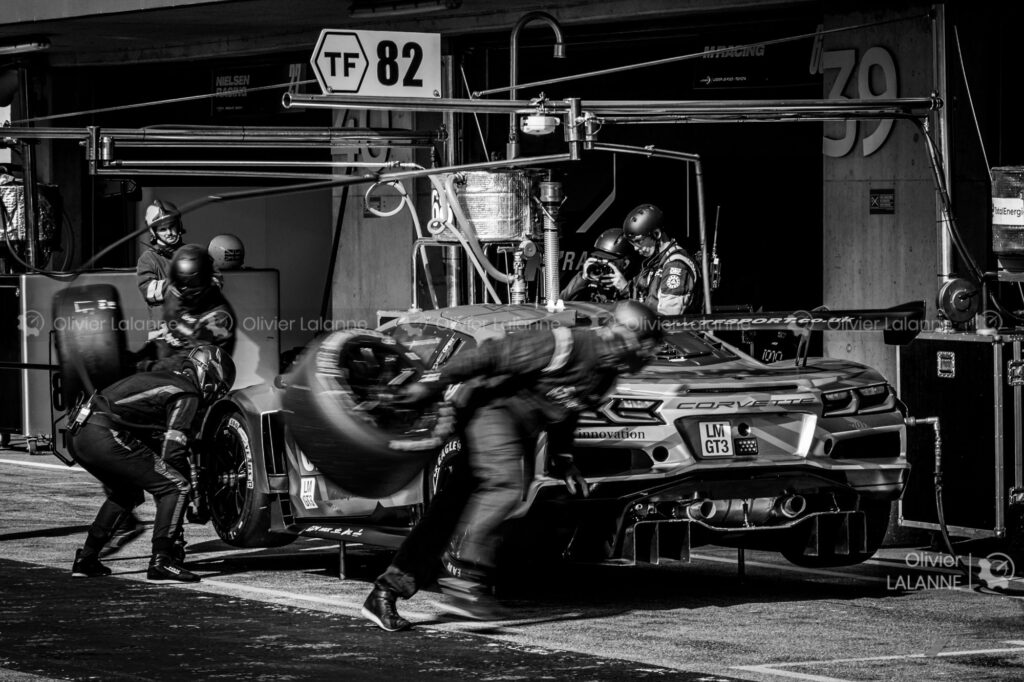 82 TF SPORT (GBR), Corvette Z06 LMGT3, R Hiroshi KOIZUMI (JPN), Rui ANDRADE (ANG), Charlie EASTWOOD (IRL), Pit Lane